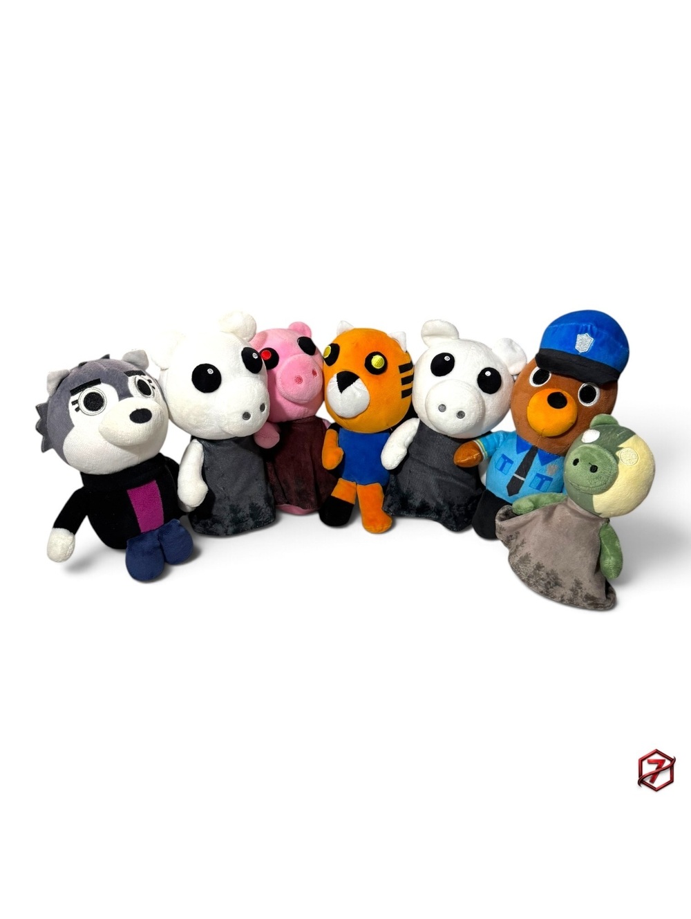 Roblox PIGGY PhatMojo 7 Plush Lot Willow Memory Tigry Officer Doggy Zompiggy